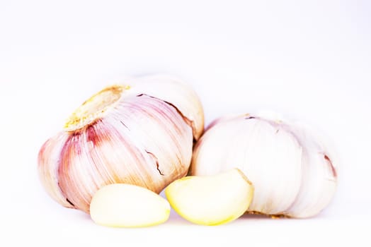 garlic isolated on white background