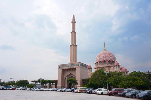 Putrajaya, Malaysia - 01 Oct, 2015 : This is the most grand moques, located beside of Prime Minister's Department, for muslim praying purpose. Majestic building with grand design. It was open for visit by tourist.