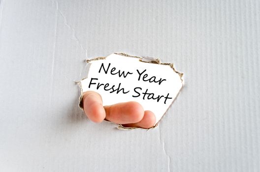 New year fresh start text concept isolated over white background