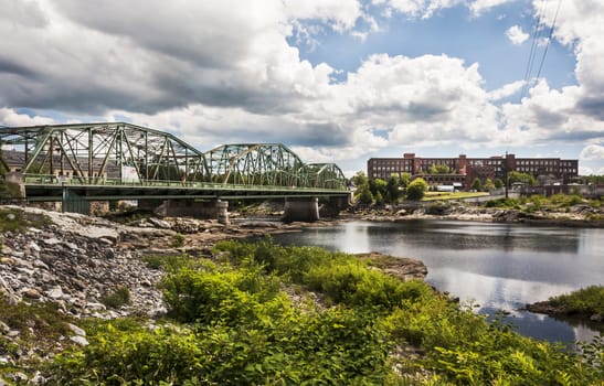 View of Fort Ambross Mill in the town of Brunswick in Maine, USA