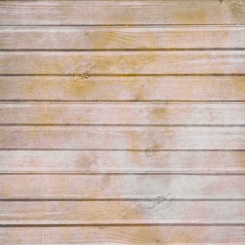 Wood plank autumn texture with yellow paint and grunge scratches