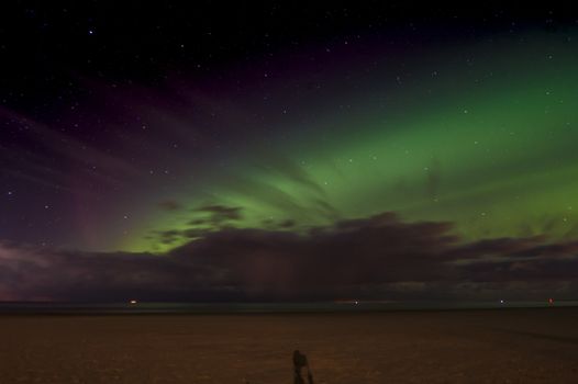 ESTONIA, Narva-Joesuu: Stunning aurora as seen from Narva-Joesuu, north-eastern Estonia, on the night of October 7, 2015. 