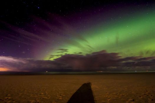 ESTONIA, Narva-Joesuu: Stunning aurora as seen from Narva-Joesuu, north-eastern Estonia, on the night of October 7, 2015. 