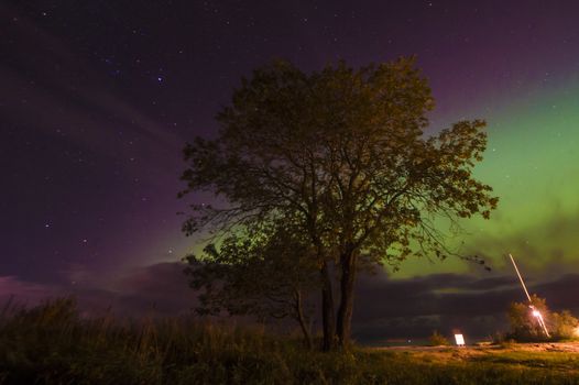 ESTONIA, Narva-Joesuu: Stunning aurora as seen from Narva-Joesuu, north-eastern Estonia, on the night of October 7, 2015. 