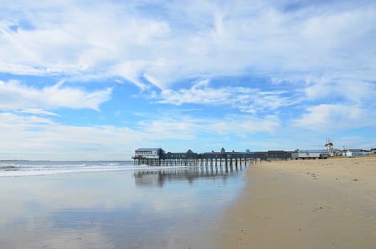 View of the pier in Old Orchard Beach Maine