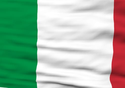 Image of a waving flag of Italy