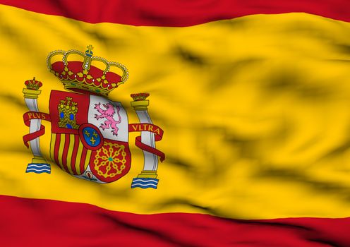 Image of a waving flag of Spain