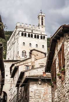 View of the Facade of Palazzo dei Consoli in Gubbio 