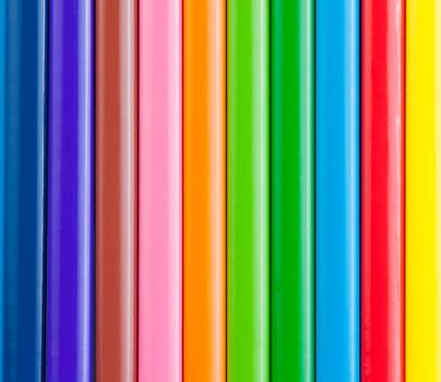 close-up of colorful pencils for background or texture, extreme close-up