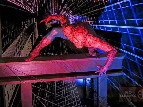 LAS VEGAS, NEVADA - September 12, 2012 - Spiderman at Madame Tussauds in Las Vegas.