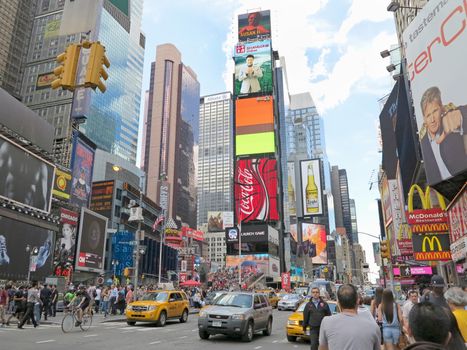 NEW YORK, NEW YORK - June 7, 2012 - Times Square in New York City, USA during the daytime