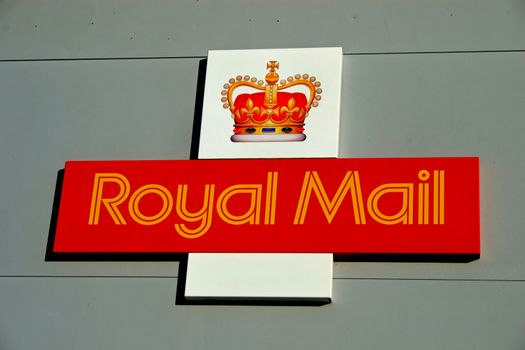 RINGWOOD, HAMPSHIRE, UK - November 3, 2006 - A Royal Mail Sign on the side of a building
