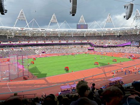 LONDON, ENGLAND - August 3, 2012 - Athletics in the Olympic Stadium for the Summer Olympics in London 2012