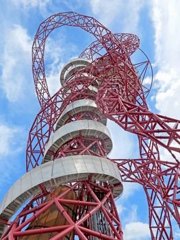 LONDON, ENGLAND - August 3, 2012 - The ArcelorMittal Orbit at London Olympic Park for the Summer 2012 Olympics