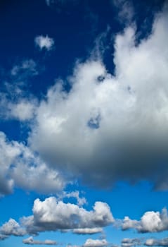 Nice blue sky with clouds formation in Denmark