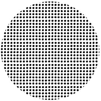 circle shaped, black dot on white background hand drawn pattern