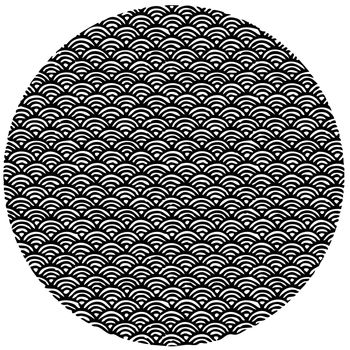 circle shaped, hand drawn pattern in Japanese style