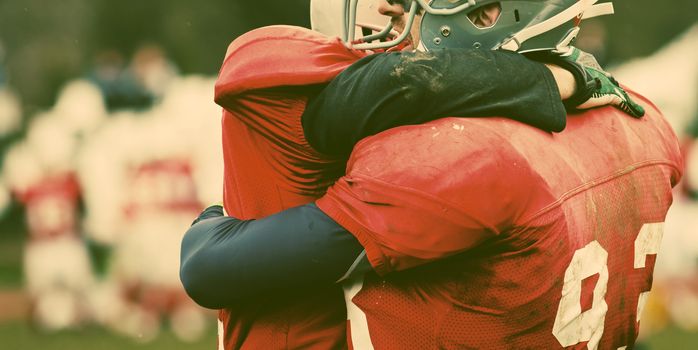 american football on stadium