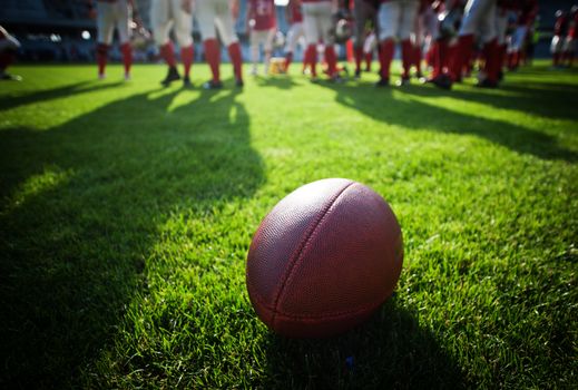 american football on stadium