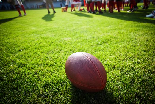 american football on stadium