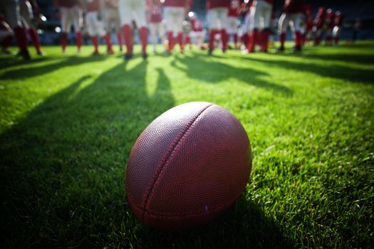 american football on stadium