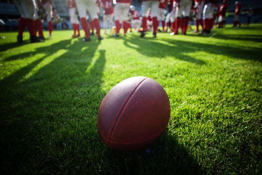 american football on stadium