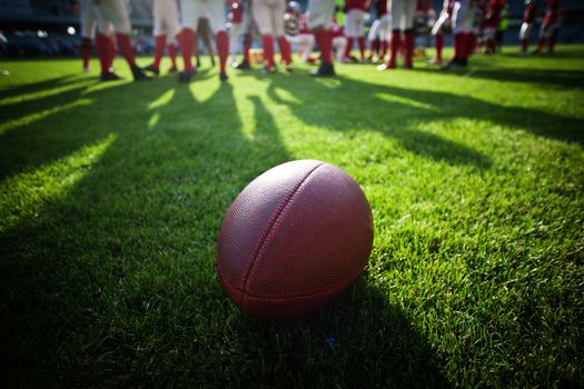 american football on stadium