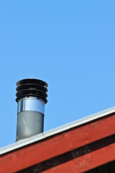 Chimney on a roof in denmark