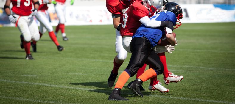 american football on stadium