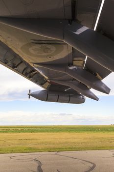 LETHBRIDGE CANADA 25 JUN 2015: International Air Show and Open House for Canadian, USA and British  current and historical military and civilian aircrafts. There were also numerous flights as well.