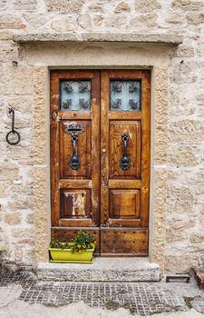 Italian elegant door of a Umbria house