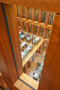 Berlin, Germany - October 26, 2013: Humboldt University Library in Berlin. It is one of the most advanced scientific libraries in Germany.
