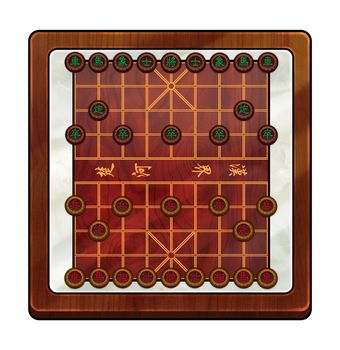 Illustration: Chinese Chess Related, Chinese Chess Pieces, Chinese Chess Board, etc. Fantastic Cartoon Style Game Element Design.