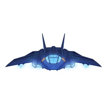 Illustration: The Fighter Plane. Fantastic Cartoon Style Game Element Design with Story.