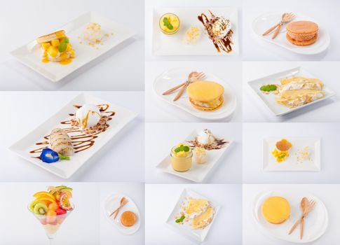A collection of mix dessert