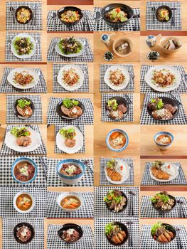 A collection of Japanese fusion food