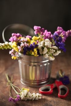 Statice Flower - Limonium with low key scene