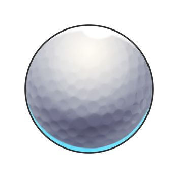 Illustration: Elements Set: Sport Ball: Golf Ball. Fantastic Realistic Cartoon Life Style