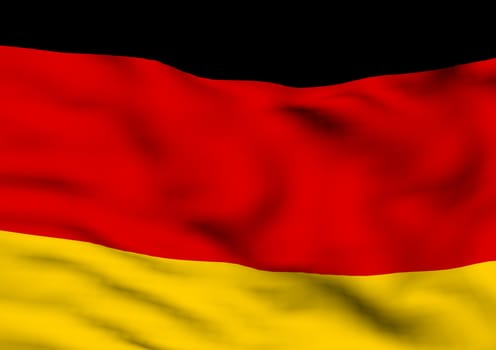 Image of a waving flag of Germany