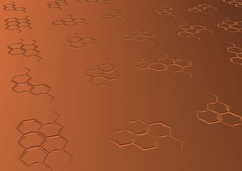 Background with structural chemical formulas. Concept of a chemical background.