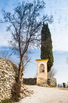 Italian traditional votive temple in the countryside to propitiate the harvest