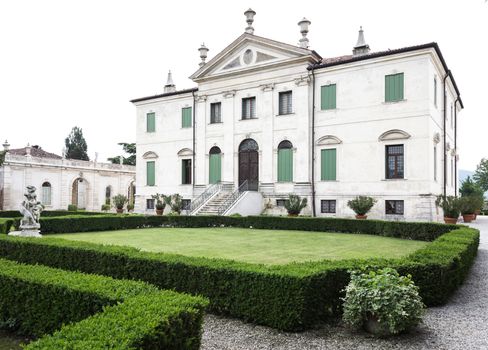 VICENZA, ITALY - MAY 13: Villa Cordellina Lombardi, built in 18th century on a design by architect Giorgio Massari on Wednesday, May 13, 2015.