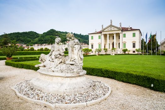 VICENZA, ITALY - MAY 13: Villa Cordellina Lombardi, built in 18th century on a design by architect Giorgio Massari on Wednesday, May 13, 2015.