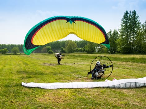 FERRARA, ITALY - SEPTEMBER 13: Ferrara ballon festival is a major annual gathering for fans of hot air balloons and paragliders on Ferrara Saturday, September 13, 2014.