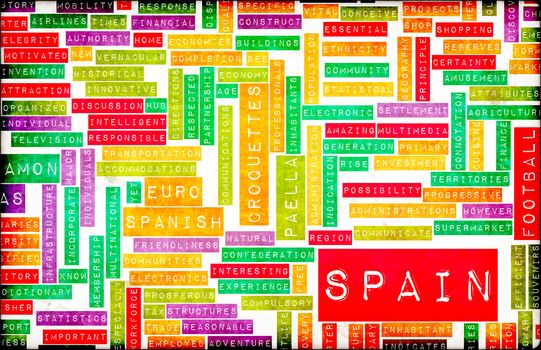 Spain as a Country Abstract Art Concept