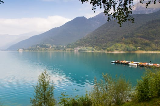 Ledro lake in Italy is called the blue lake