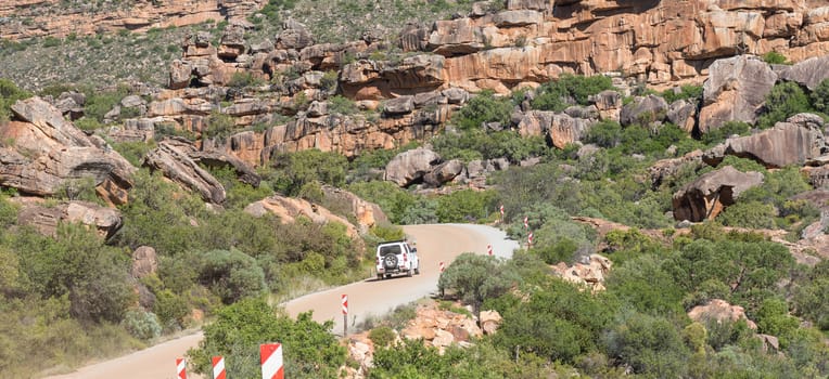 VANRHYNSDORP, SOUTH AFRICA - AUGUST 20, 2015: View of the Gifberg (poison mountain) Pass south of Vanrhynsdorp in the Western Cape Province of South Africa