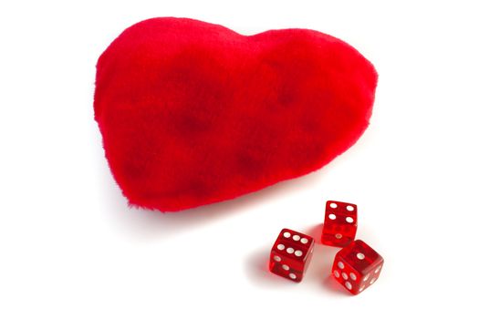 Heart velvet with dices