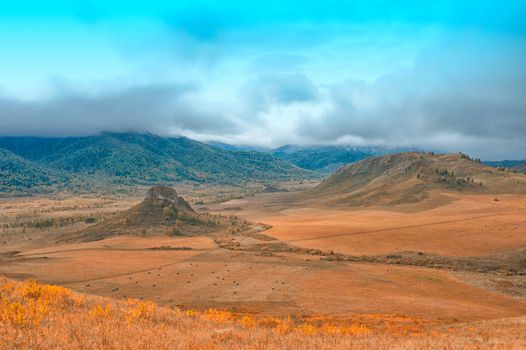 mountains in beauty autumn day