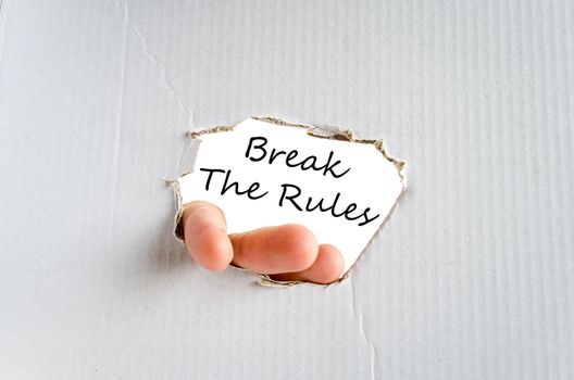 Break the rules text concept isolated over white background